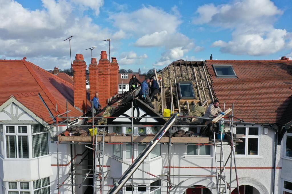 new tiled roof